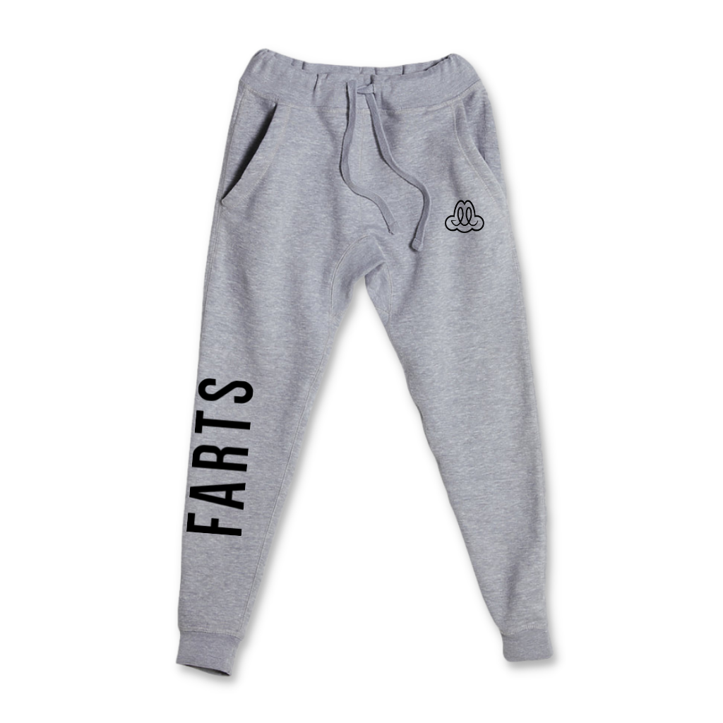 FARTS_joggers_grey_black_Find_A_Reason_To_Smile_gratitude_lifestyle_brand