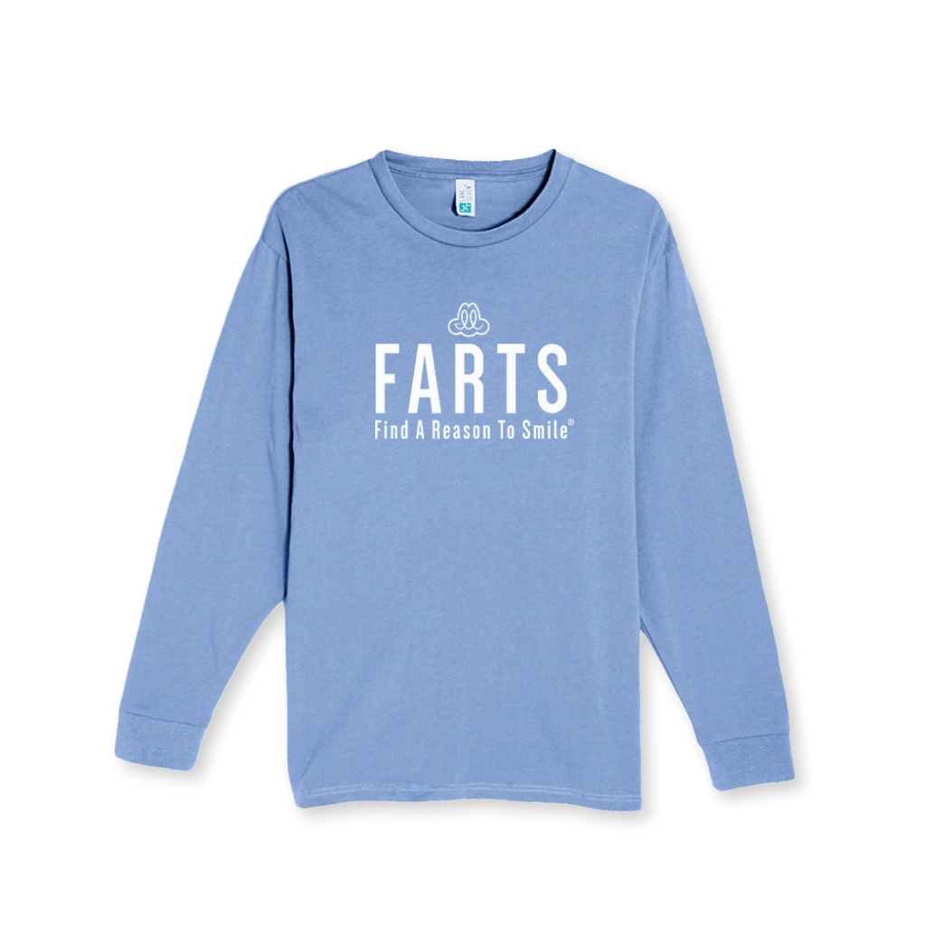 FARTS-Find-A-Reason-To-Smile-blue-white-long-sleeve