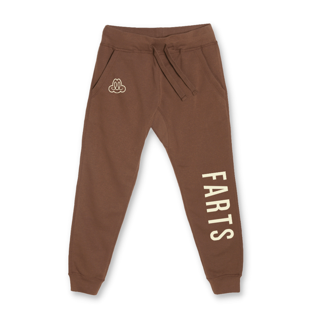 FARTS-Find-A-Reason-To-Smile-brown-and-beige-joggers-with-leg-design1