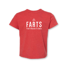 FARTS-Find-A-Reason-To-Smile-toddler-red-white-t-shirt-front