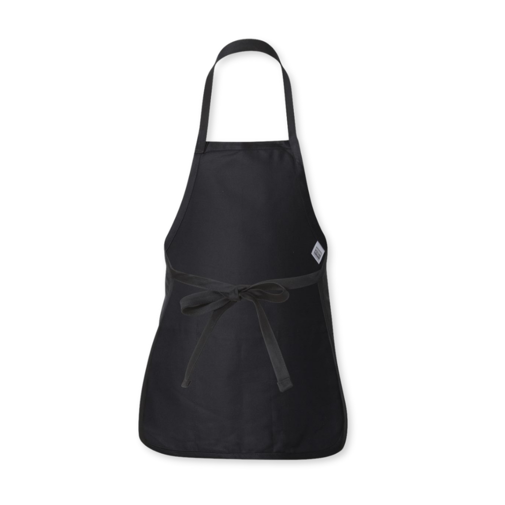 Back view of black FARTS apron showing adjustable straps and clean unisex fit for daily wear or gifting