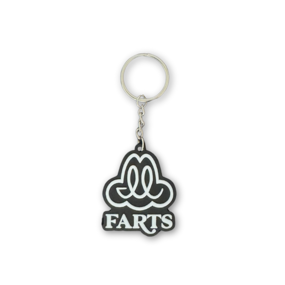 FARTS-black-white-keychain-front-gratitude-be-happy-daily-reminder