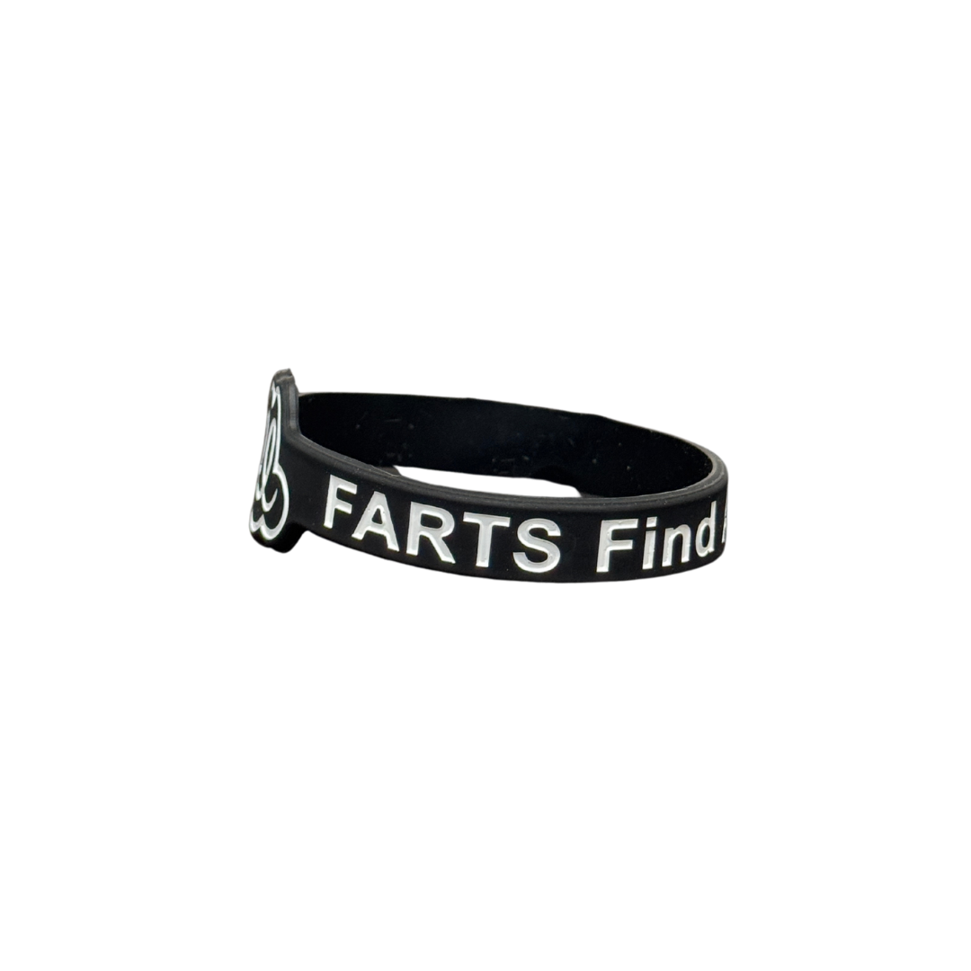 FARTS-black-white-wristband-2-gratitude-be-happy-daily-reminder