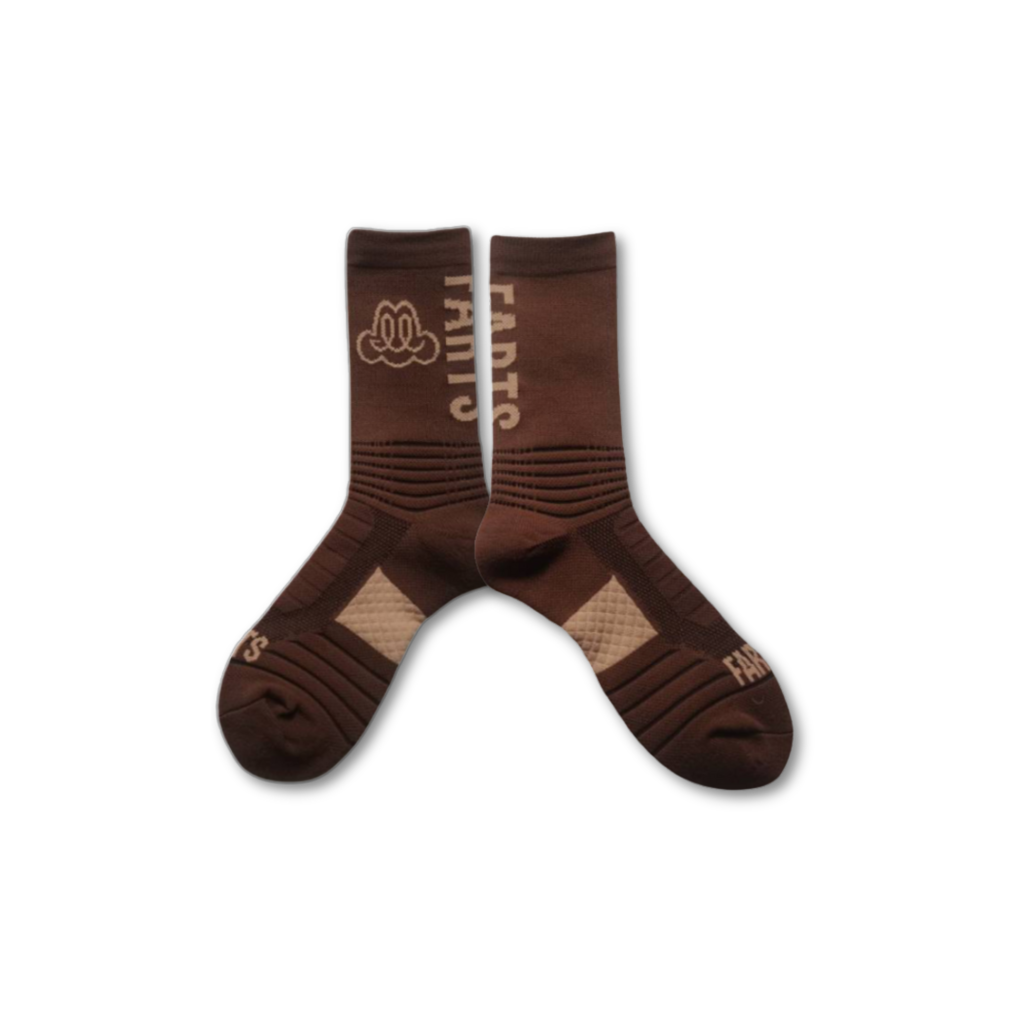 FARTS-socks-brown-tan-1-motivational-encouraging-socks-smile-more-spread-happiness