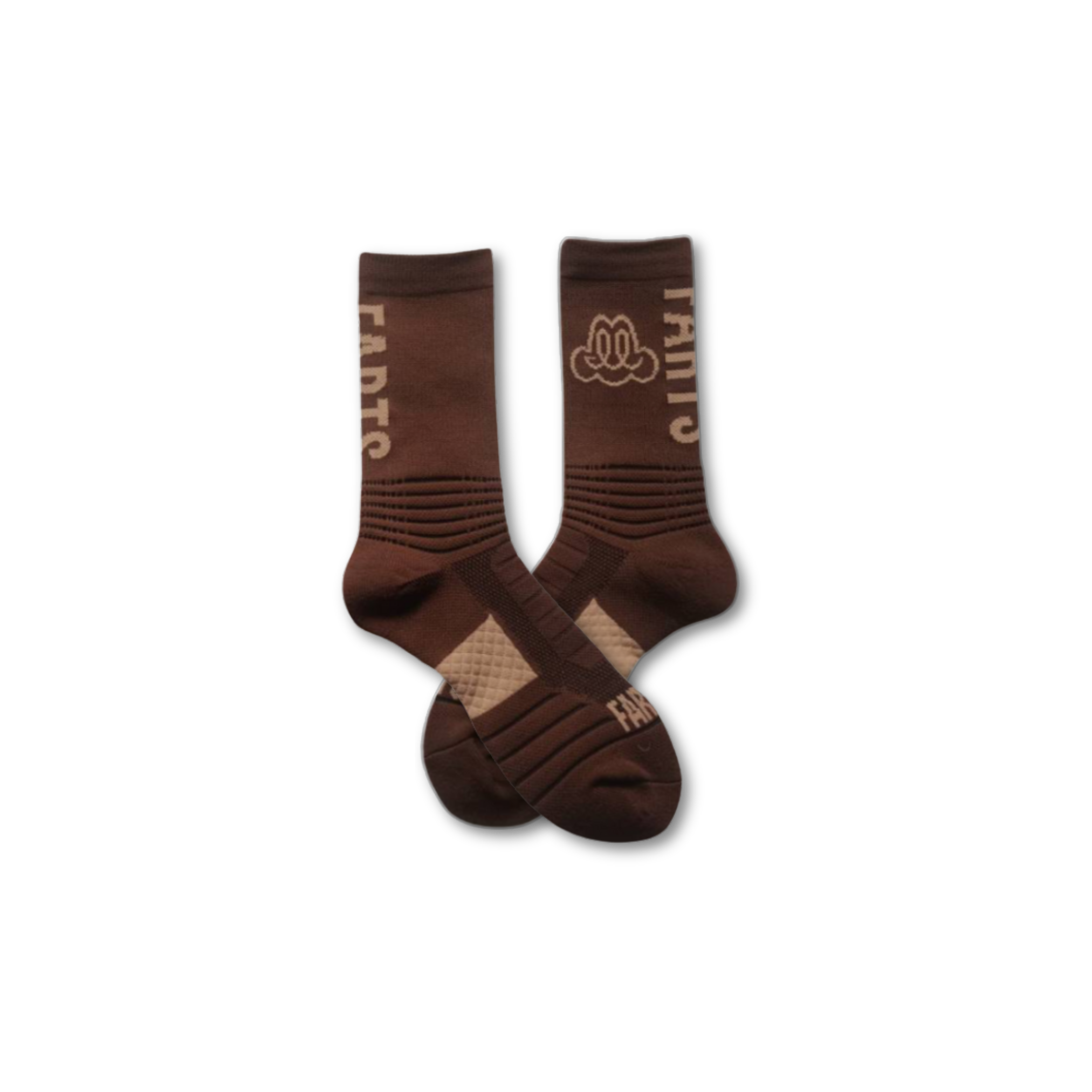 FARTS-socks-brown-tan-2-motivational-encouraging-socks-smile-more-spread-happiness