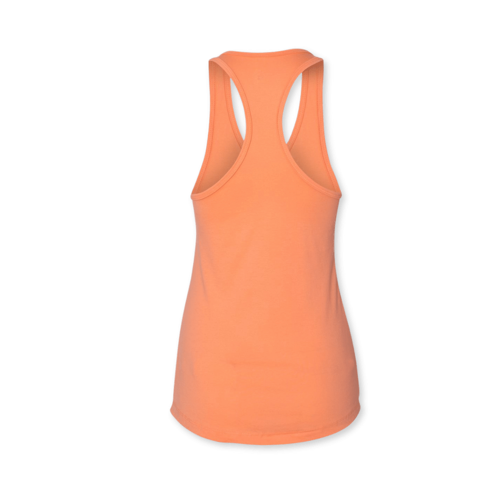 FARTS-tank-top-womens-racerback-back-orange-and-black-front-gratitude-attitude-apparel-mental-health-awareness