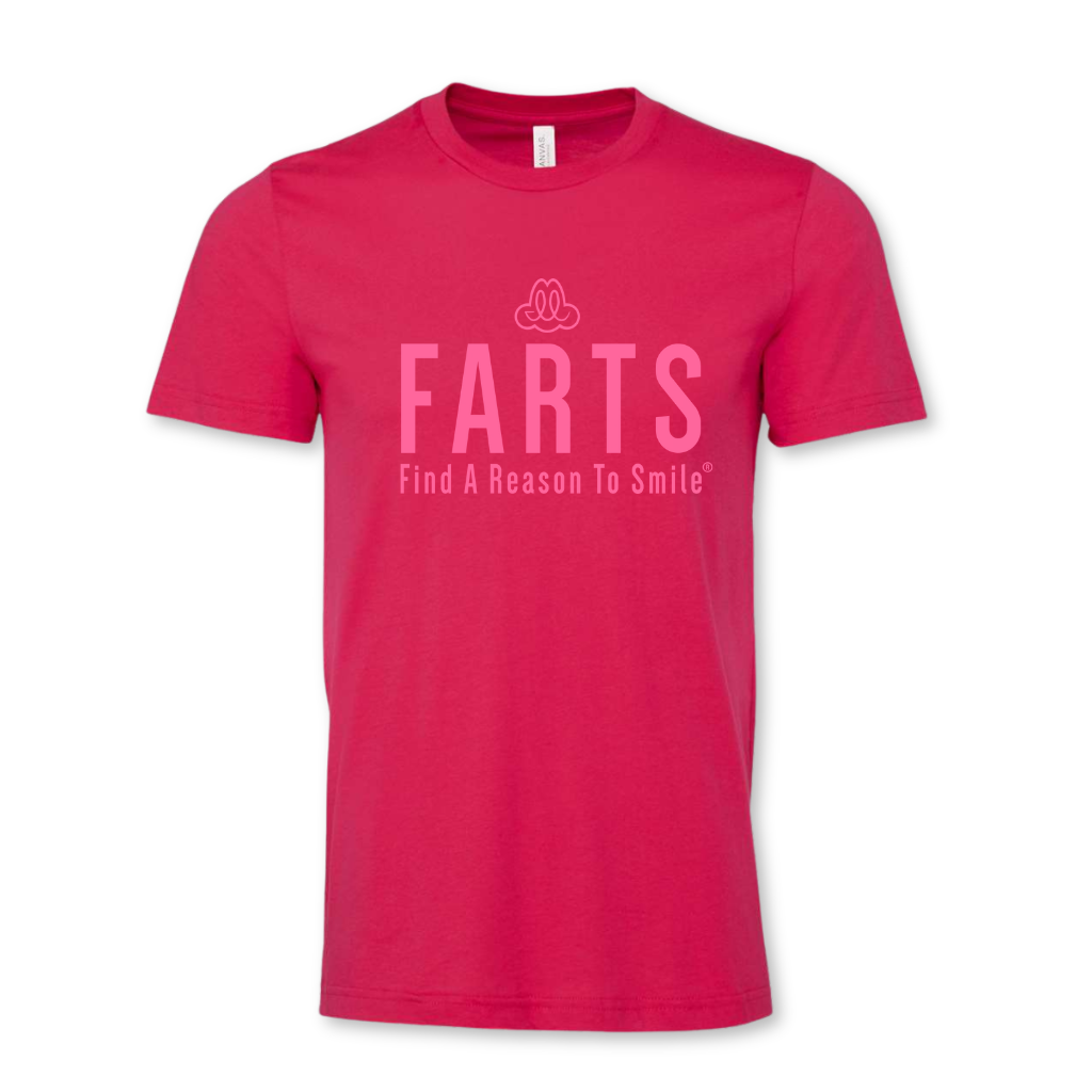 Fucshia loud tee in vibrant pink tones designed to boost confidence and promote joy