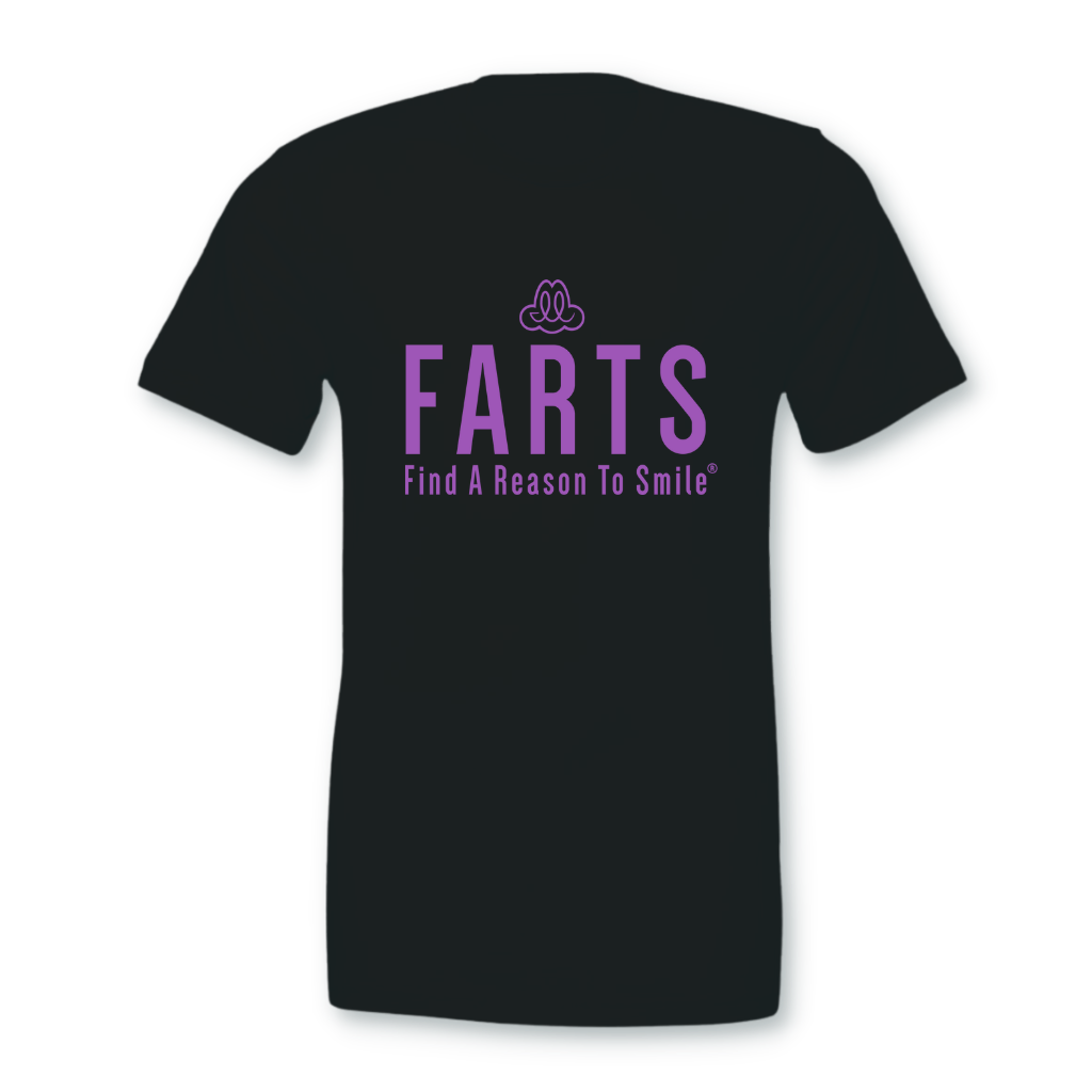 Royal Reflection black tee with purple message, made to reflect inner strength and healing