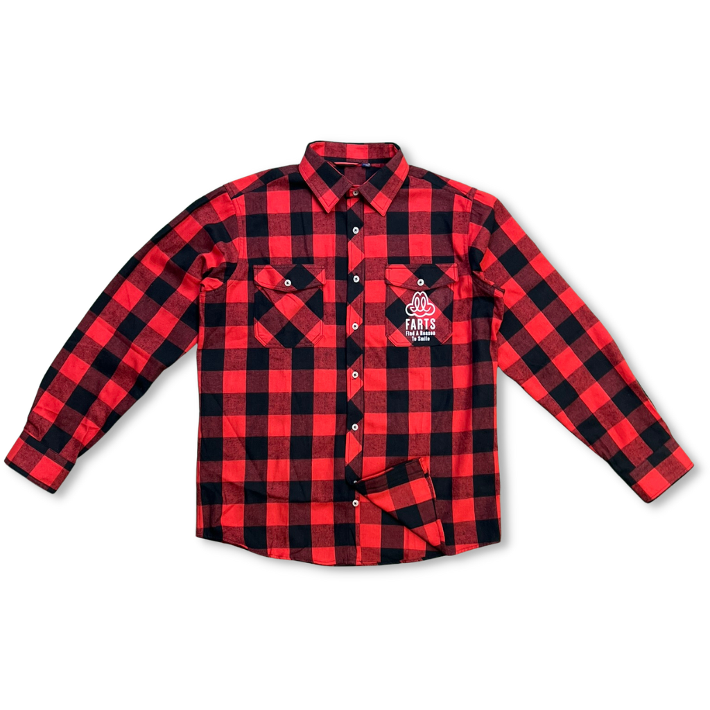 FARTS-flannel-front-red-black-Find-A-Reason-To-Smile-1024x1024-transparent-background-gratitude-lifestyle-brand-buffalo-plaid