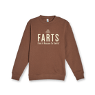 FARTS-Find-A-Reason-To-Smile-brown-and-beige-crewneck-sweatshirt-the-key-to-happiness-gratitude