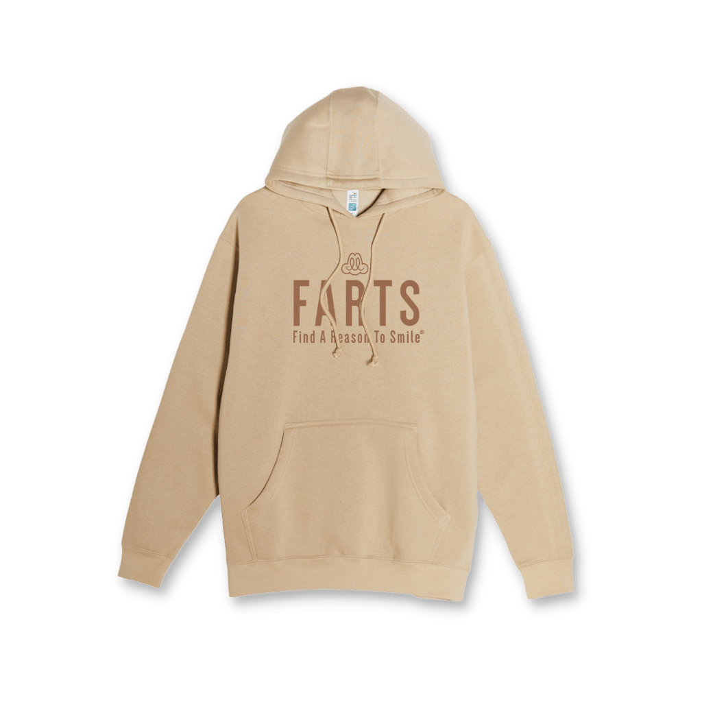FARTS-Find-A-Reason-To-Smile-tan-hoodie-L7-gratitude-lifestyle-motivational-apparel-mental-health-wellness-awareness