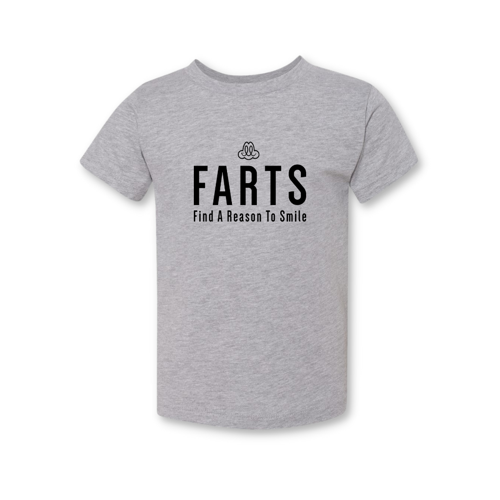 FARTS-Find-A-Reason-To-Smile-toddler-grey-black-t-shirt-front