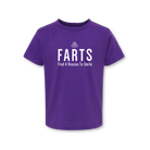 FARTS-Find-A-Reason-To-Smile-toddler-purple-white-t-shirt-front