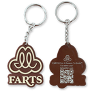 FARTS-brown-tan-keychain-Find-A-Reason-To-Smile-mental-health-wellness-brand-funny-happy-smiling-keychain
