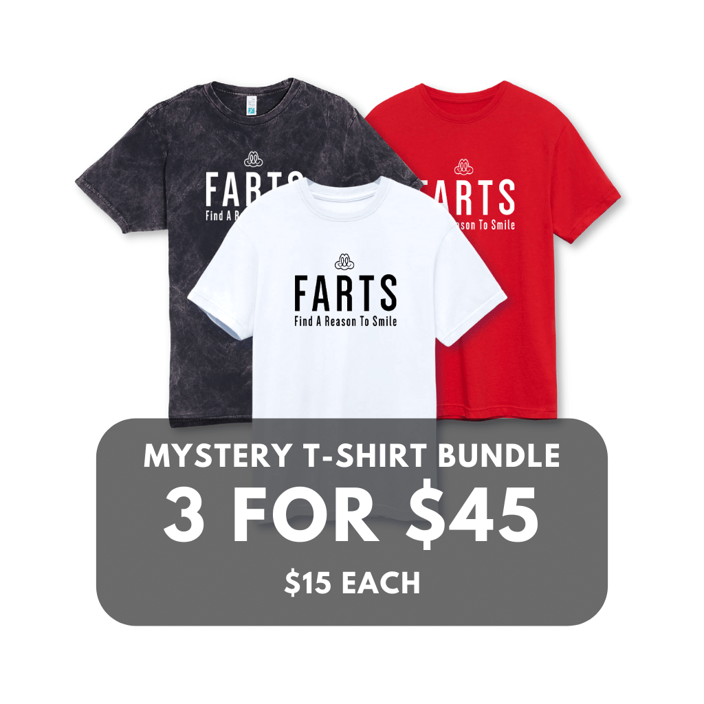 FARTS-image-of-3-t-shirts-cloud-black-and-white-red-and-white-white-and-black-happy-feel-good-humor-graphic-tee-t-shirt-mystery-bundle-cheap-shirt-3-for-45