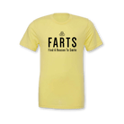 FARTS-mental-health-wellness-t-shirt-Find-A-Reason-To-Smile-yellow-black-front