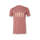 FARTS-t-shirt-Find-A-Reason-To-Smile-mauve-and-beige-tan-front-gratitude-attitude-apparel-mental-health-awareness