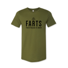 FARTS-t-shirt-Find-A-Reason-To-Smile-military-green-and-black-front-gratitude-attitude-apparel-mental-health-awareness