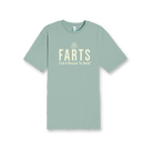 FARTS-t-shirt-Find-A-Reason-To-Smile-seafoam-and-beige-tan-front-gratitude-attitude-apparel-mental-health-awareness