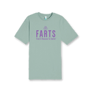 FARTS-t-shirt-Find-A-Reason-To-Smile-seafoam-and-purple-front-gratitude-attitude-apparel-mental-health-awareness