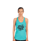 FARTS-tank-top-womens-racerback-new-Find-A-Reason-To-Smile-tahiti-blue-and-black-front-model-gratitude-mental-health