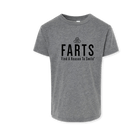 FARTS-todder-shirt-FARTS-Find-A-Reason-To-Smile-graphic-tee-for-infants-dark-heather-grey-and-black