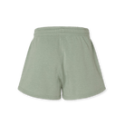 Back view of sage green women’s FARTS shorts – stylish fit with elastic waistband and cozy design