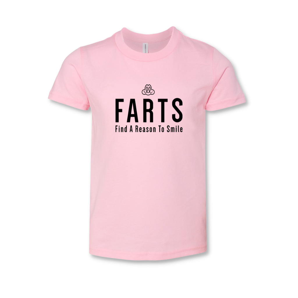 FARTS-youth-pink-white-t-shirt-front