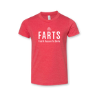 FARTS-youth-red-white-t-shirt-front-FARTS-Find-A-Reason-To-Smile-gratitude-lifestyle-brand