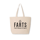 FARTS-zipper-tote-Find-A-Reason-To-Smile-natural-and-black