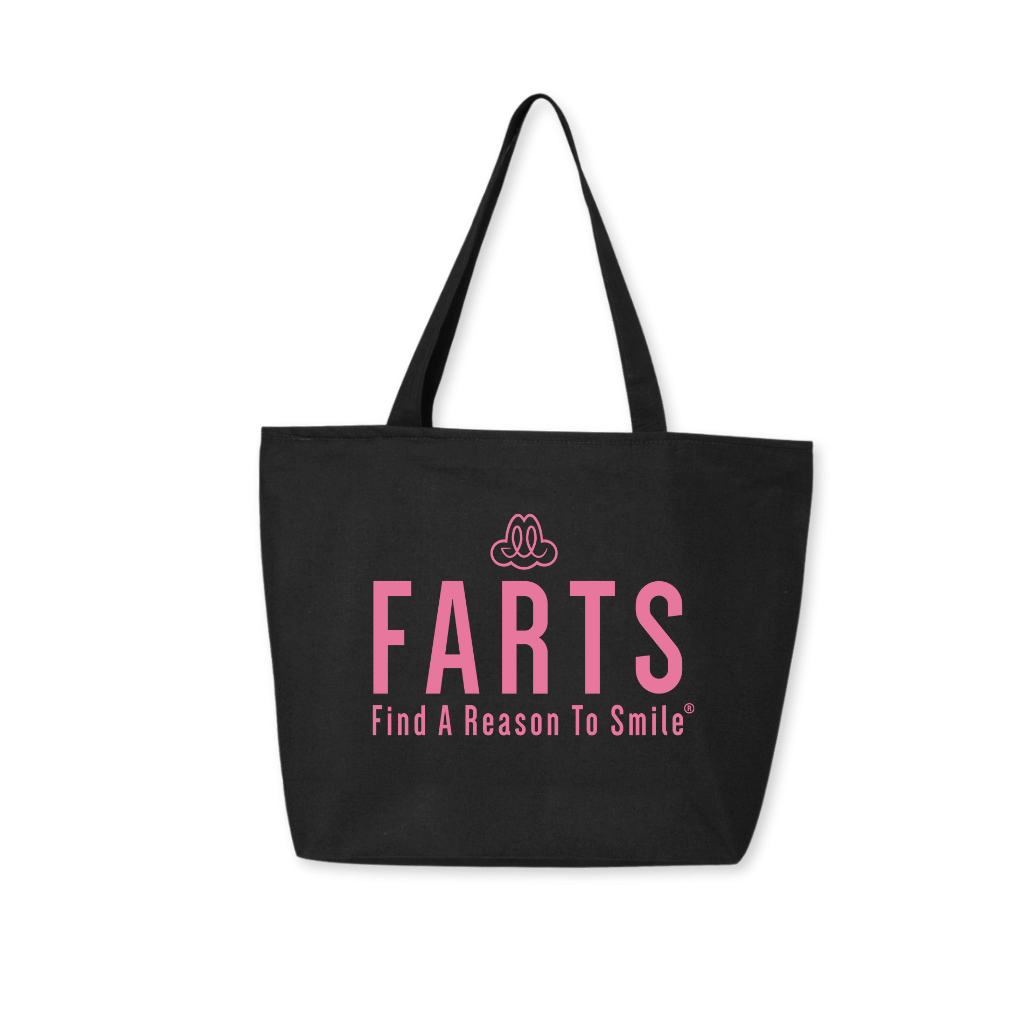 FARTS-zipper-tote-bag-positive-mindset-life-be-lifeing-black-and-pink