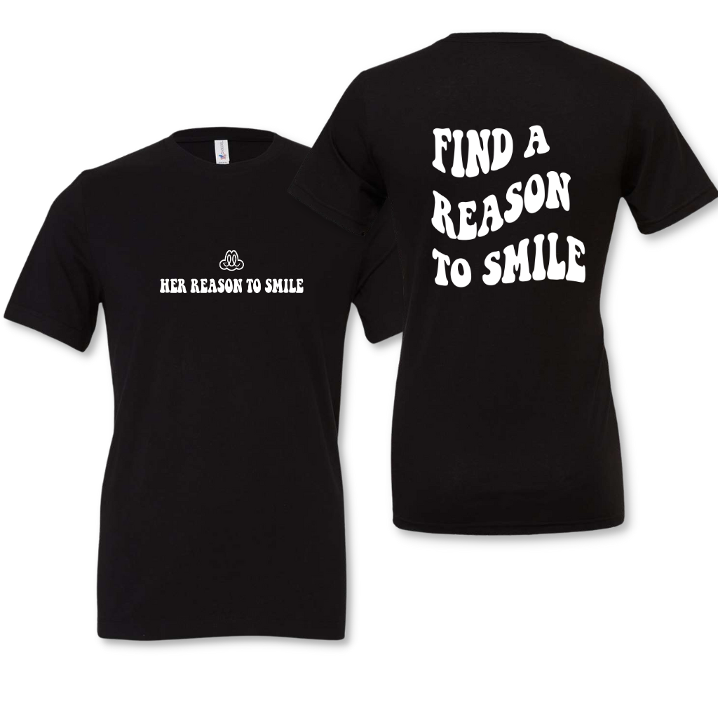 Her Reason To Smile T-shirt - Unisex Black - Gratitude Inspired Apparel by FARTS