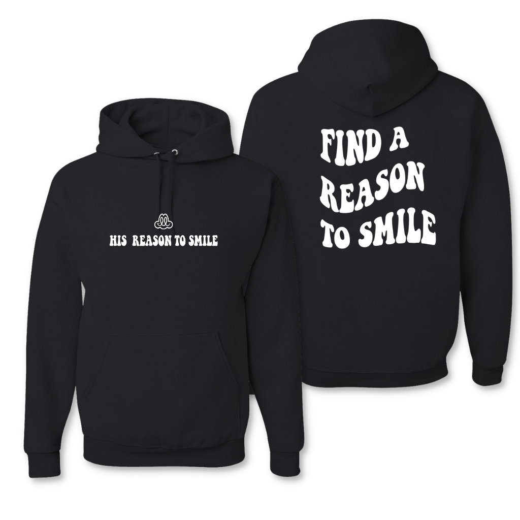 His Reason To Smile Hoodie - Unisex Black - Gratitude Inspired Apparel by FARTS