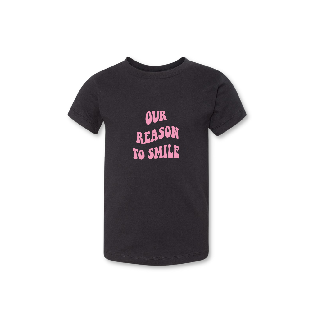Our Reason To Smile T-shirt - Youth Black - Gratitude Inspired Apparel by FARTS