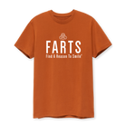 Clay-colored FARTS T-shirt in organic Supima cotton – slim fit unisex mental health apparel
