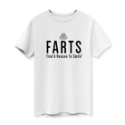 Off-white organic Supima cotton FARTS T-shirt – slim fit gratitude and self-love tee