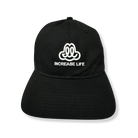 Front view of black FARTS Dad Hat with bold embroidered logo