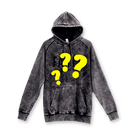 Mystery FARTS hoodie with surprise color and bold healing message, folded with tag showing size