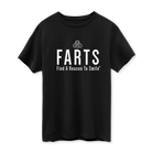 Charcoal black FARTS shirt in organic Supima cotton – slim fit mental health tee