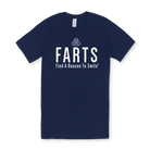 Navy Signal tee with crisp white text, combining simplicity with a deeper message of gratitude