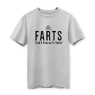 gray and black FARTS shirt in organic Supima cotton – slim fit mental wellness tee for emotional balance and healing