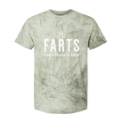 Sage green mineral wash FARTS t-shirt with white print, comfortable self-love graphic tee for healing and clarity