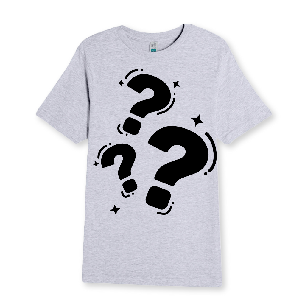 FARTS branded gray mystery shirt with uplifting message, part of a surprise 3-pack designed to shift your mindset and promote gratitude through fashion