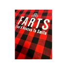 FARTS-flannel-red-black-close-up-FARTS-Find-A-Reason-To-Smile-Apparel-1024x1024-transparent-background-gratitude-lifestyle-brand-buffalo-plaid