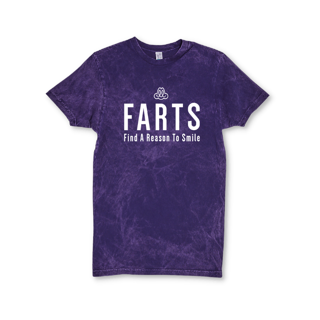 FARTS T-shirt - Unisex Vintage Purple - FARTS Apparel - Find A Reason To Smile