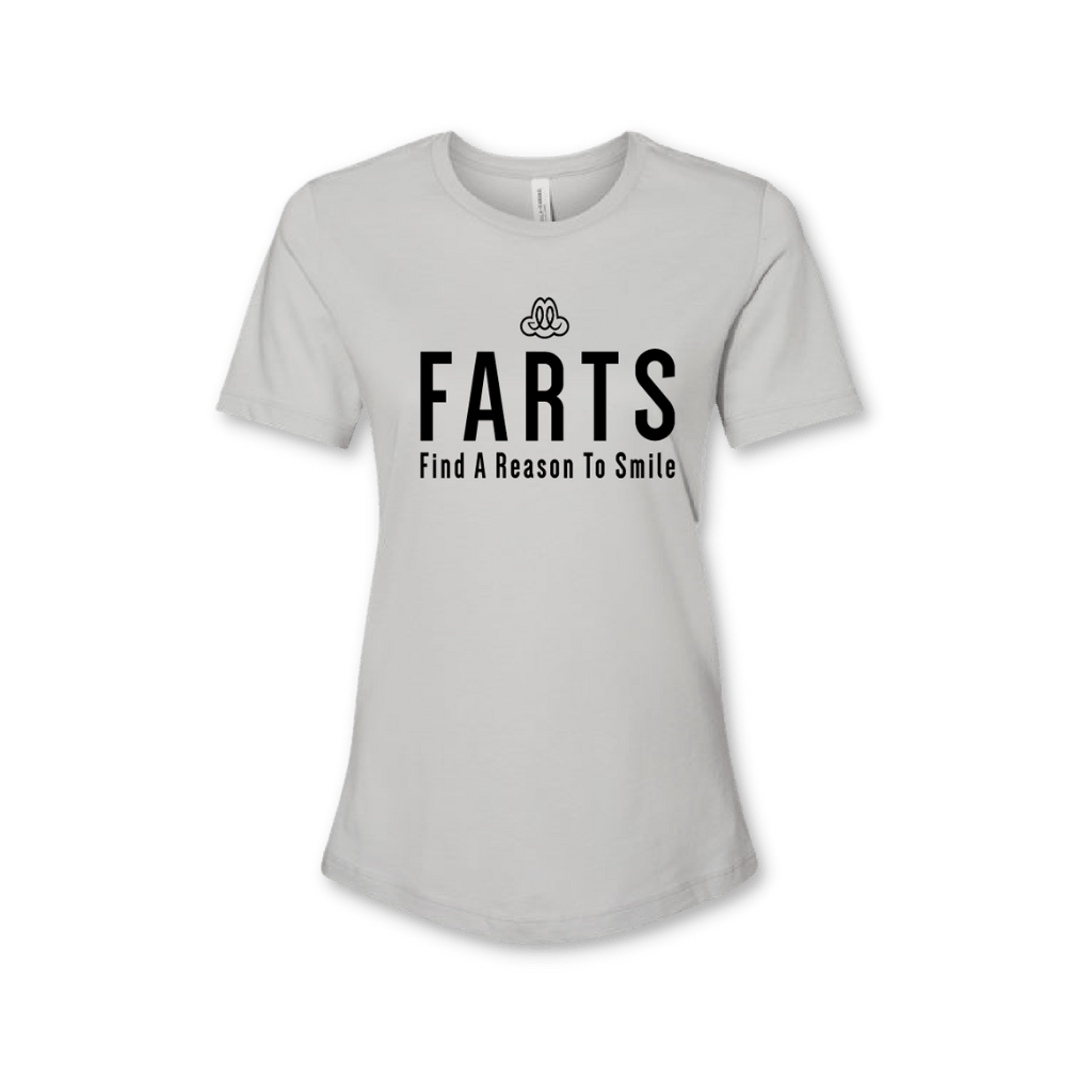 FARTS T-shirt - Women's Grey - FARTS Apparel - Find A Reason To Smile