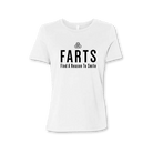FARTS T-shirt - Women's White - FARTS Apparel - Find A Reason To Smile